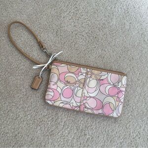 Coach vintage pastel optic wristlet